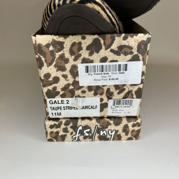 French Sole FS/NY Flats Taupe Black Stripe w/ Bows Style: GALE Womens Sz 11 - Picture 11 of 11